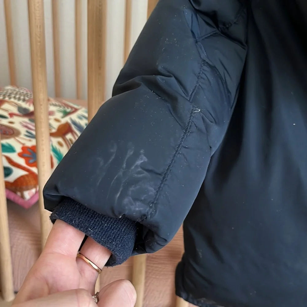 Zara Down Warm Puffer Jacket Coat with Fur Hood
